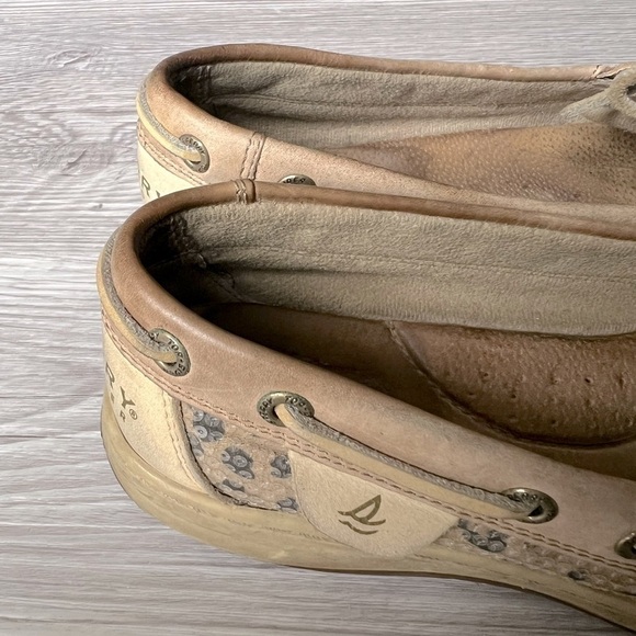 SPERRY angelfish animal print sequin boat shoes size 6.5 - Picture 6 of 13
